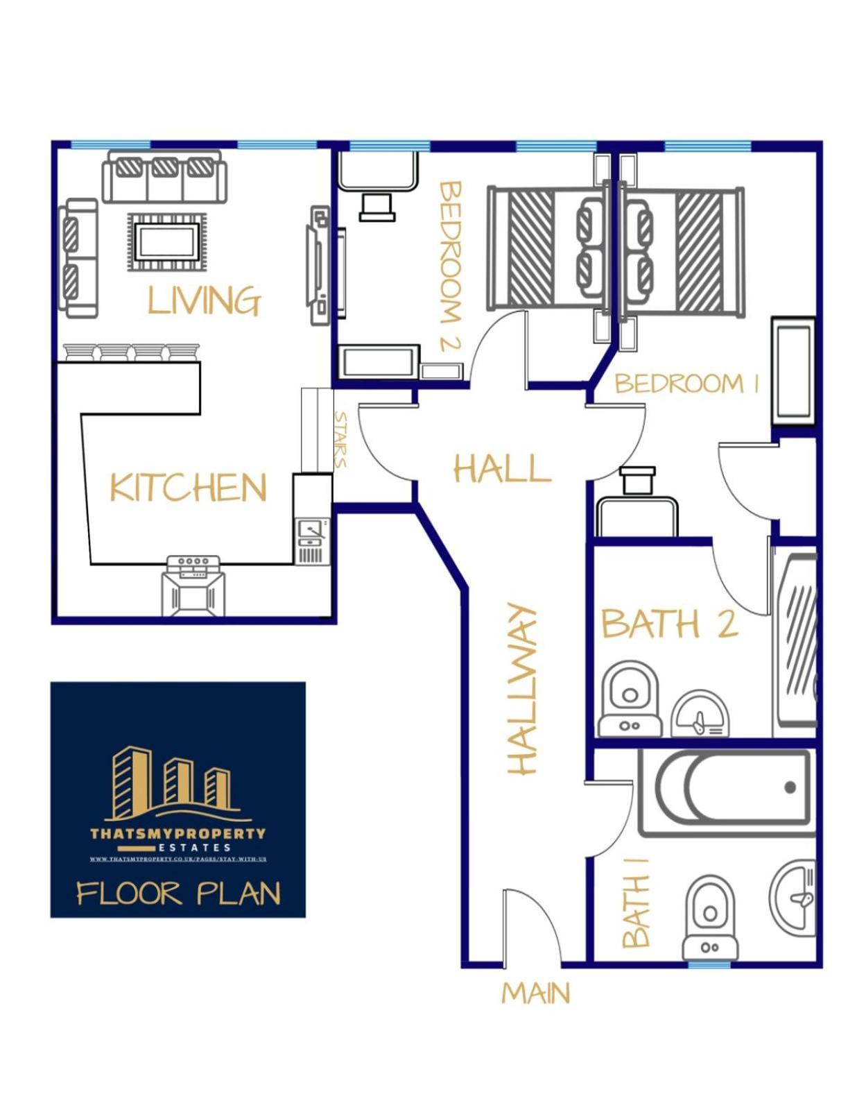 Luxe - 4 Beds - Sleeps 6 People - Appartamento